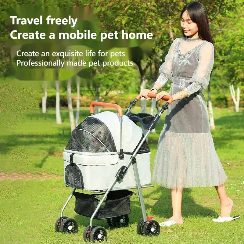 Detachable Lightweight Foldable Pet Dog Cat Stroller