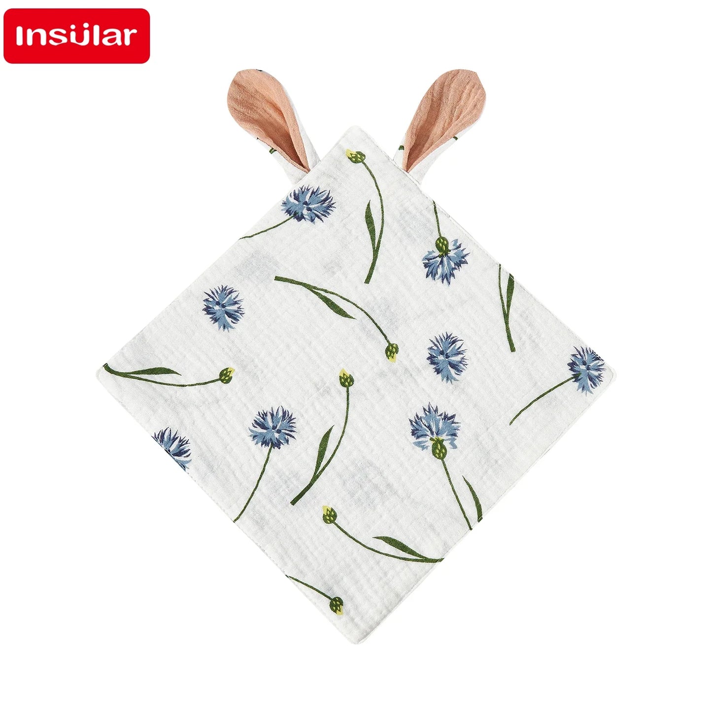 Soft Muslin Baby Saliva Towels with Cartoon Print Design