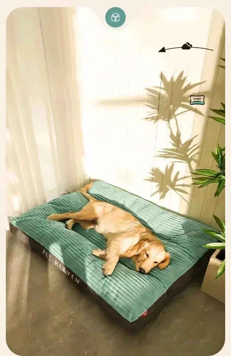 L-3XL Washable Corduroy Pet Dog Bed Sofa Cushion Mat