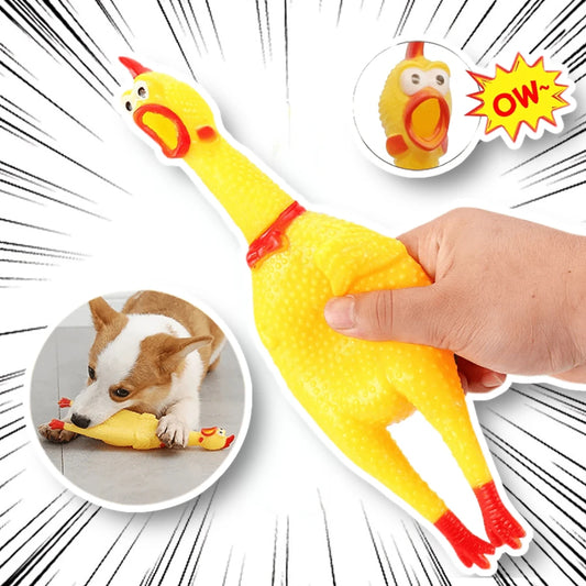 Funny Squeaky Screaming Pet Dog Chicken Chew Toys