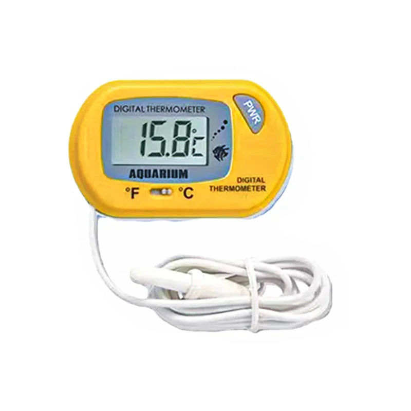 1-8Pcs LCD Digital Aquarium Thermometer With Water-Resistant Sensor Probe And Suction Cup