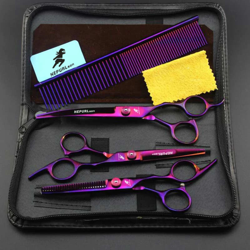 4pc Stainless Steel Pet Dog Cat Grooming Scissors Comb Sets