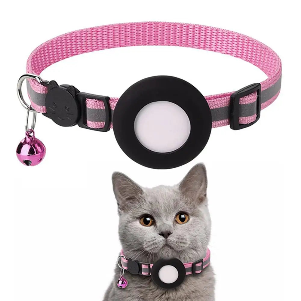 Pet Cat Collar with Protective Case for Anti Lost Locator Tracker Airtag Case