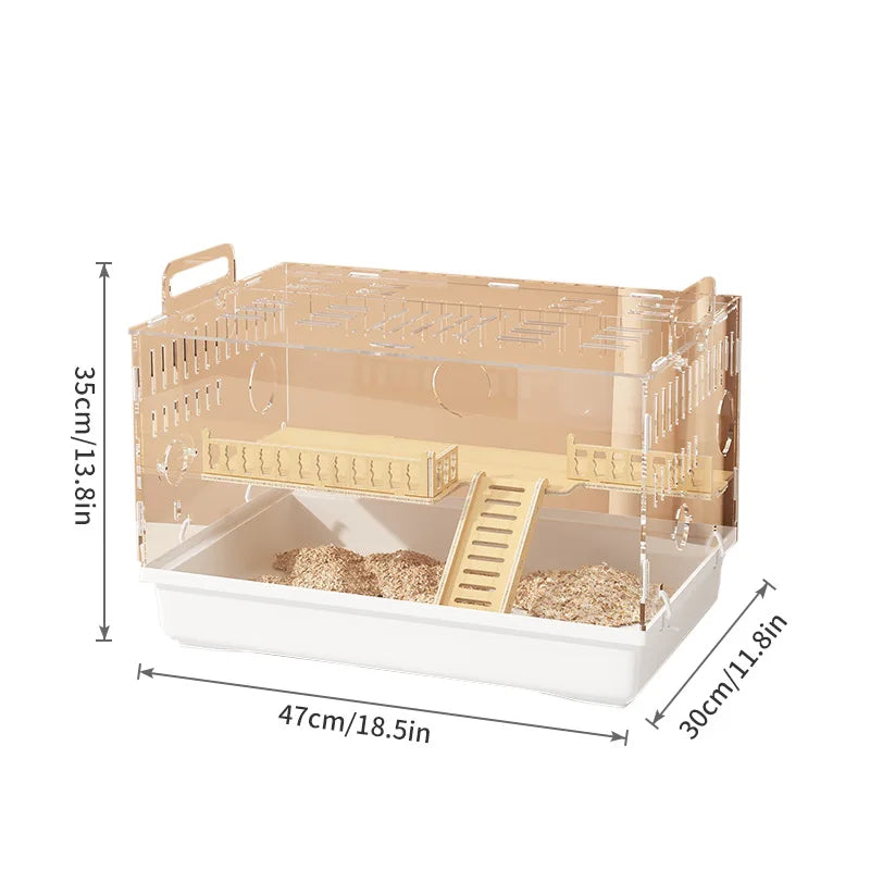 Small Animal Pet Hamster Acrylic Cage House