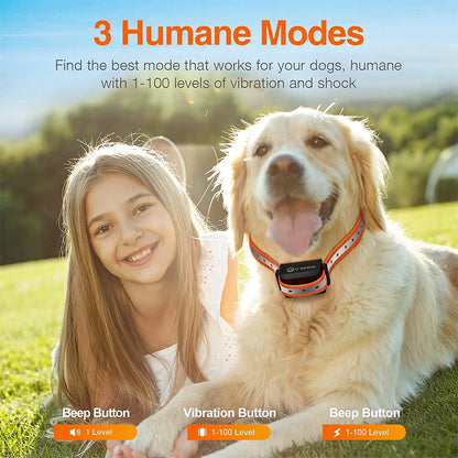 1000m Pet Dog Remote Control Rechargeable Anti Bark Training Collar