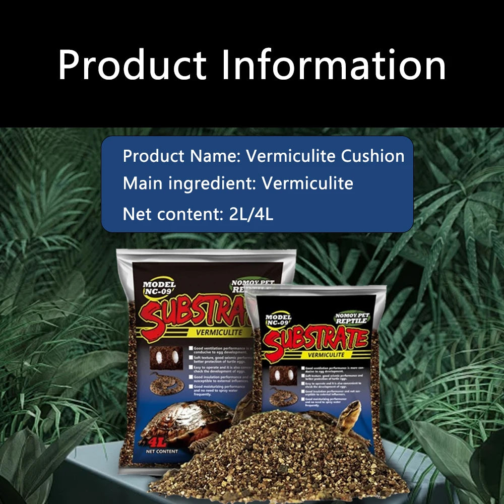 2/4L Perlite Vermiculite Coconut Soil Reptile Turtle Egg Incubation Substrate