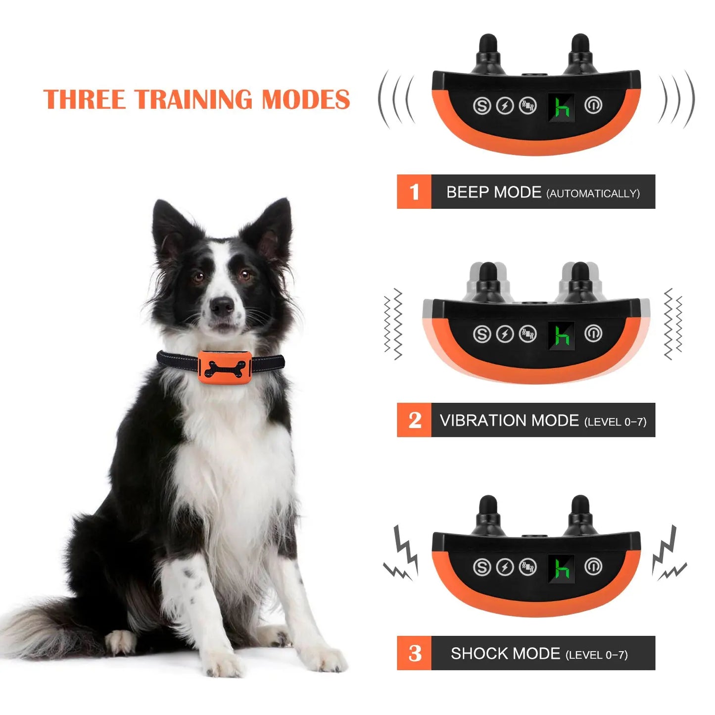 Pet Dog Waterproof Anti Bark Training Collar