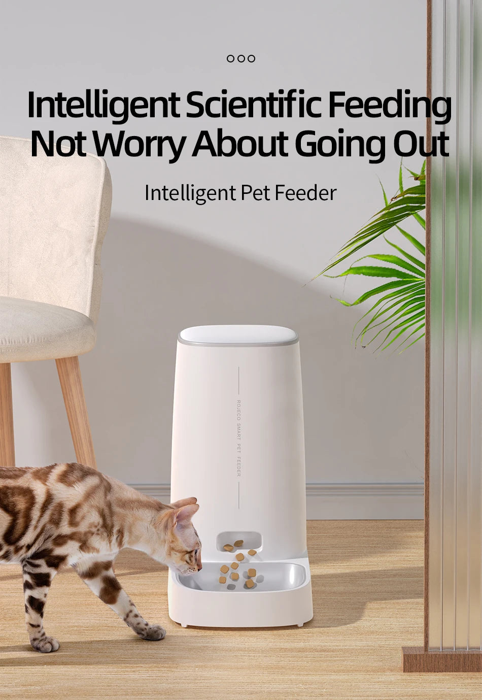 4L Automatic Pet Dog Cat Smart Feeder Food Dispenser WiFi Remote Control