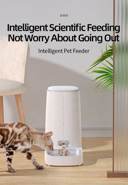 4L Automatic Pet Dog Cat Smart Feeder Food Dispenser WiFi Remote Control