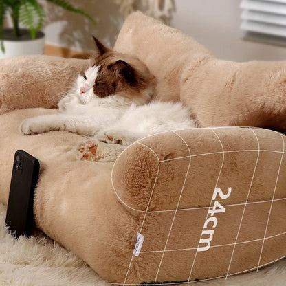 M-2XL Pet Dog Cat Sofa Lounger Bed Waterproof with Backrest