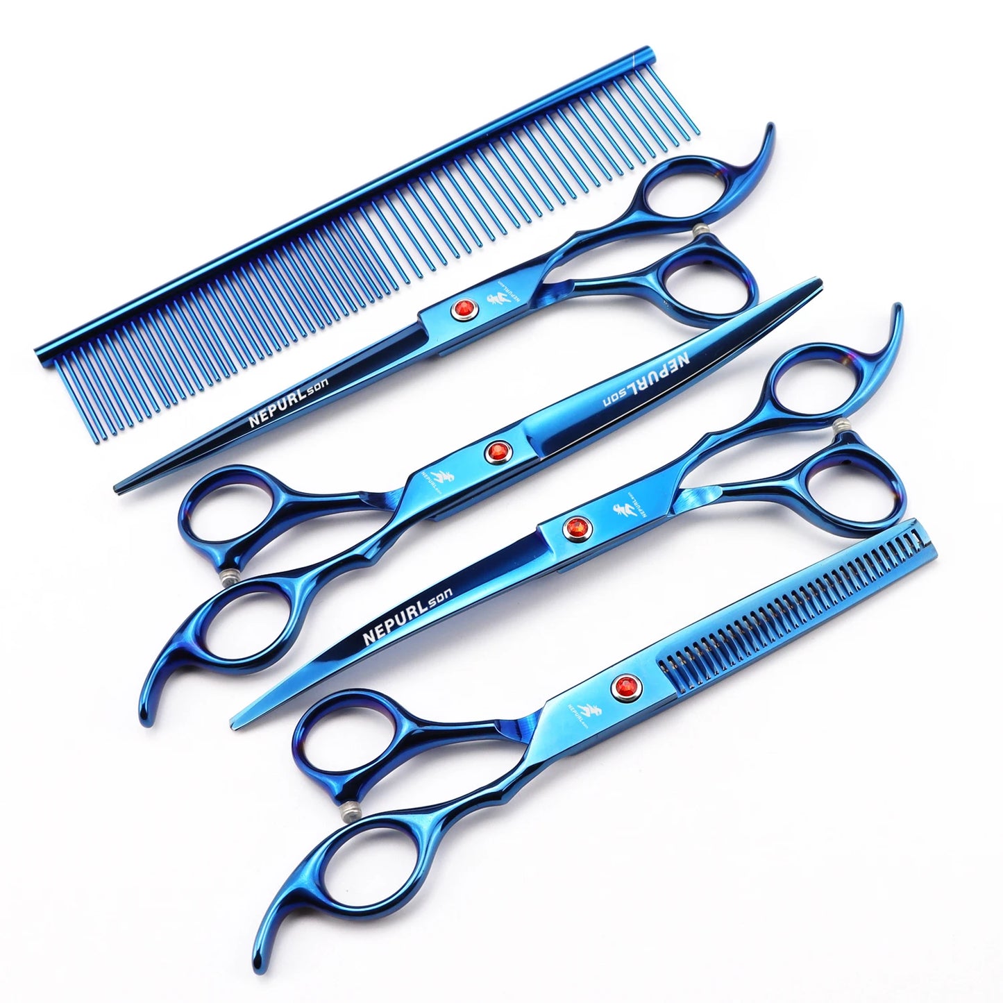 4-7pc Stainless Steel Pet Dog Cat 7" Grooming scissors Comb Sets