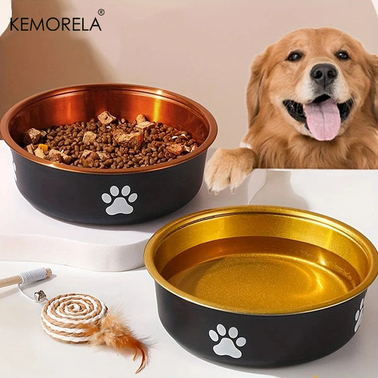 Stainless Steel Anti-Slip Pet Cat Dog Food Water Bowls