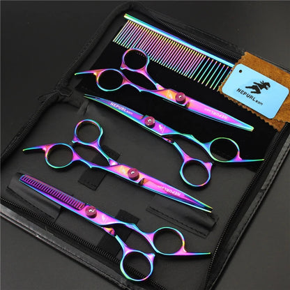 4pc Stainless Steel Pet Dog Cat Grooming Scissors Comb Sets