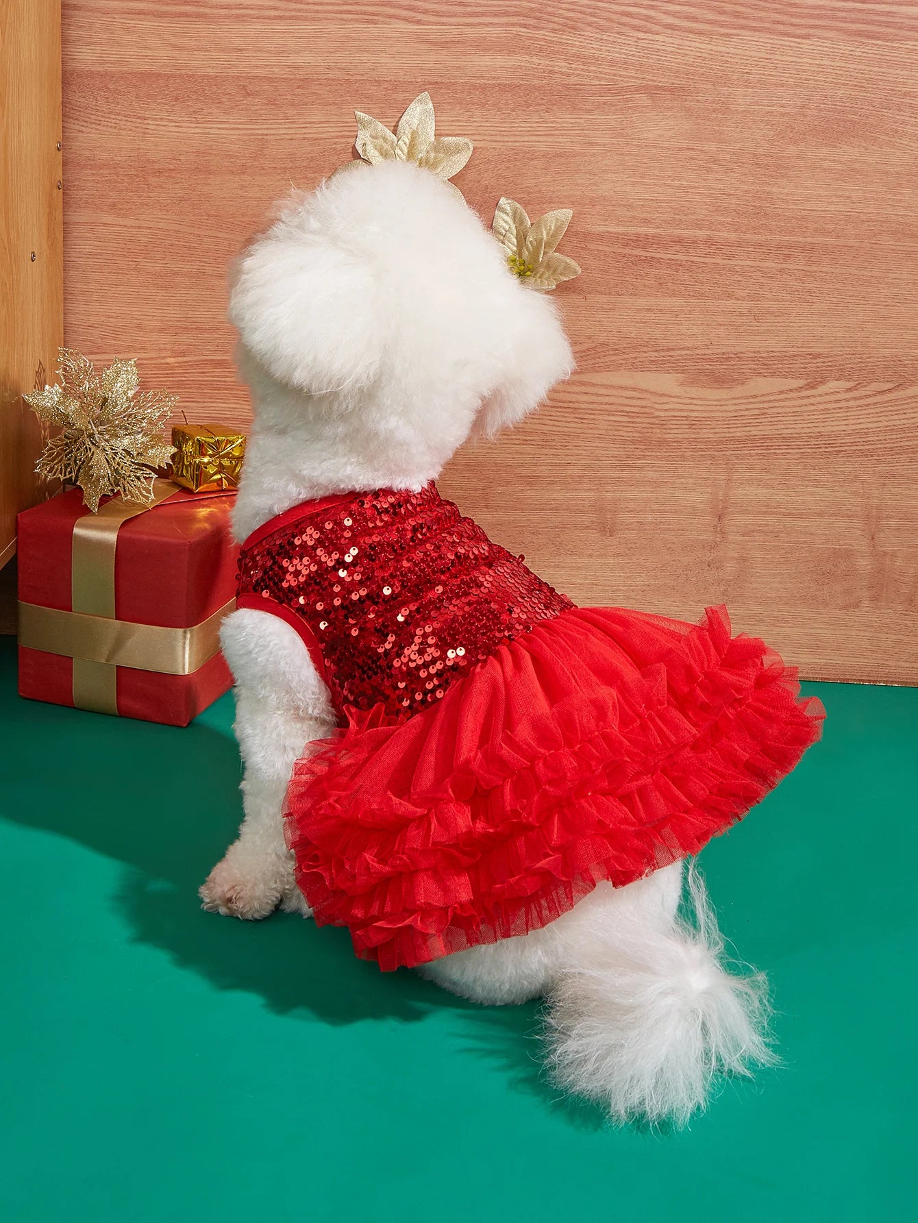 XS-XL Pet Dog Sequin Sleeveless Tutu Dress Costume