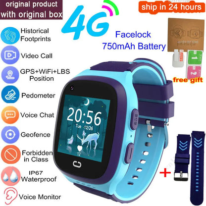 4G Kids Smart Watch GPS Video Call IP67 Waterproof Tracker