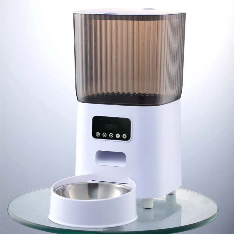 5L Automatic Pet Cat Dog Feeder Food Dispenser with Camera WiFi Timing Stainless Steel Feeding Bowl