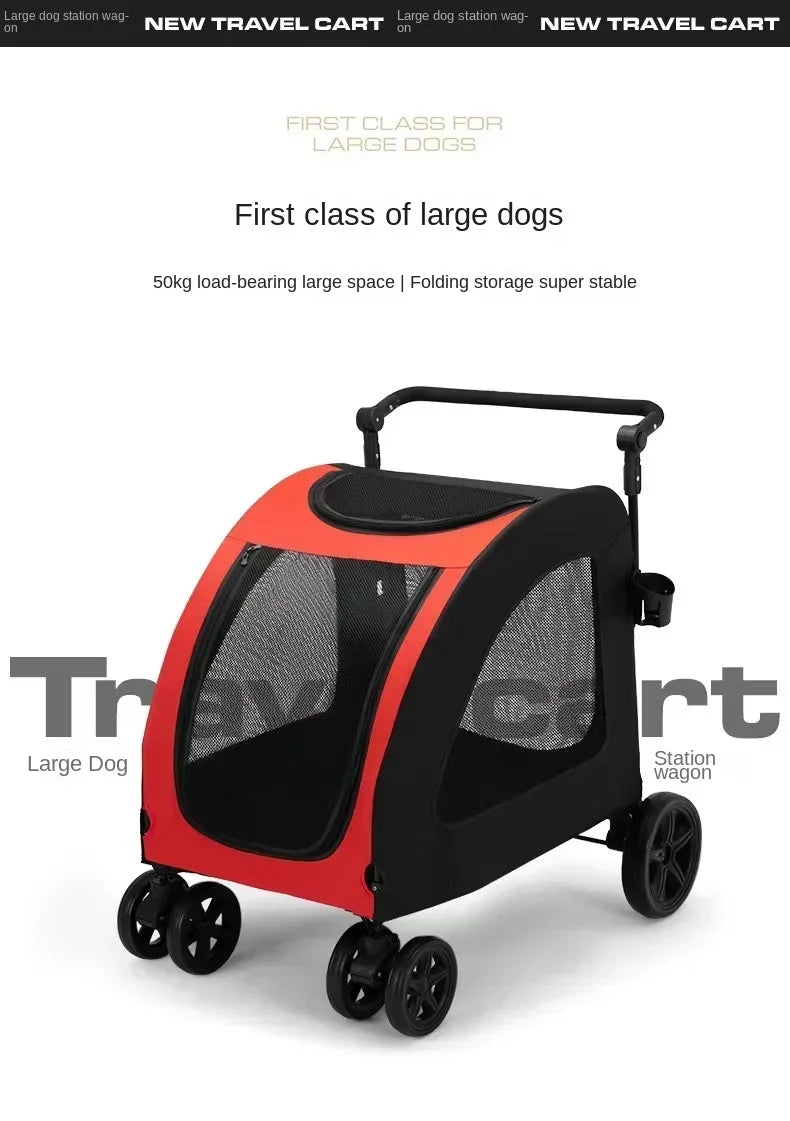 Foldable Breathable Mesh Pet Dog Cat Stroller Carrier