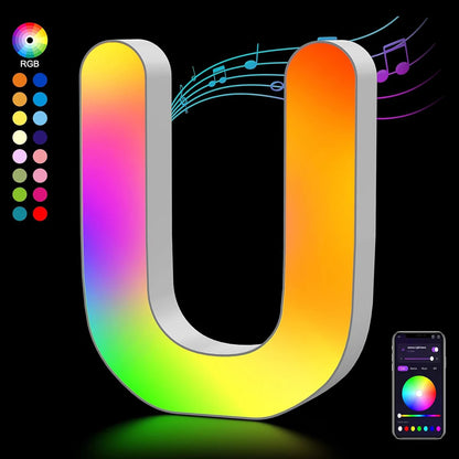 Decorative LED Letter Light 'U'