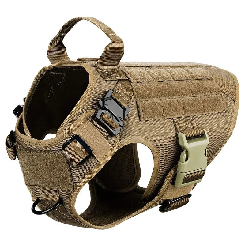 M-XL Pet Dog Tactical Harness Vest Collar And Leash Set