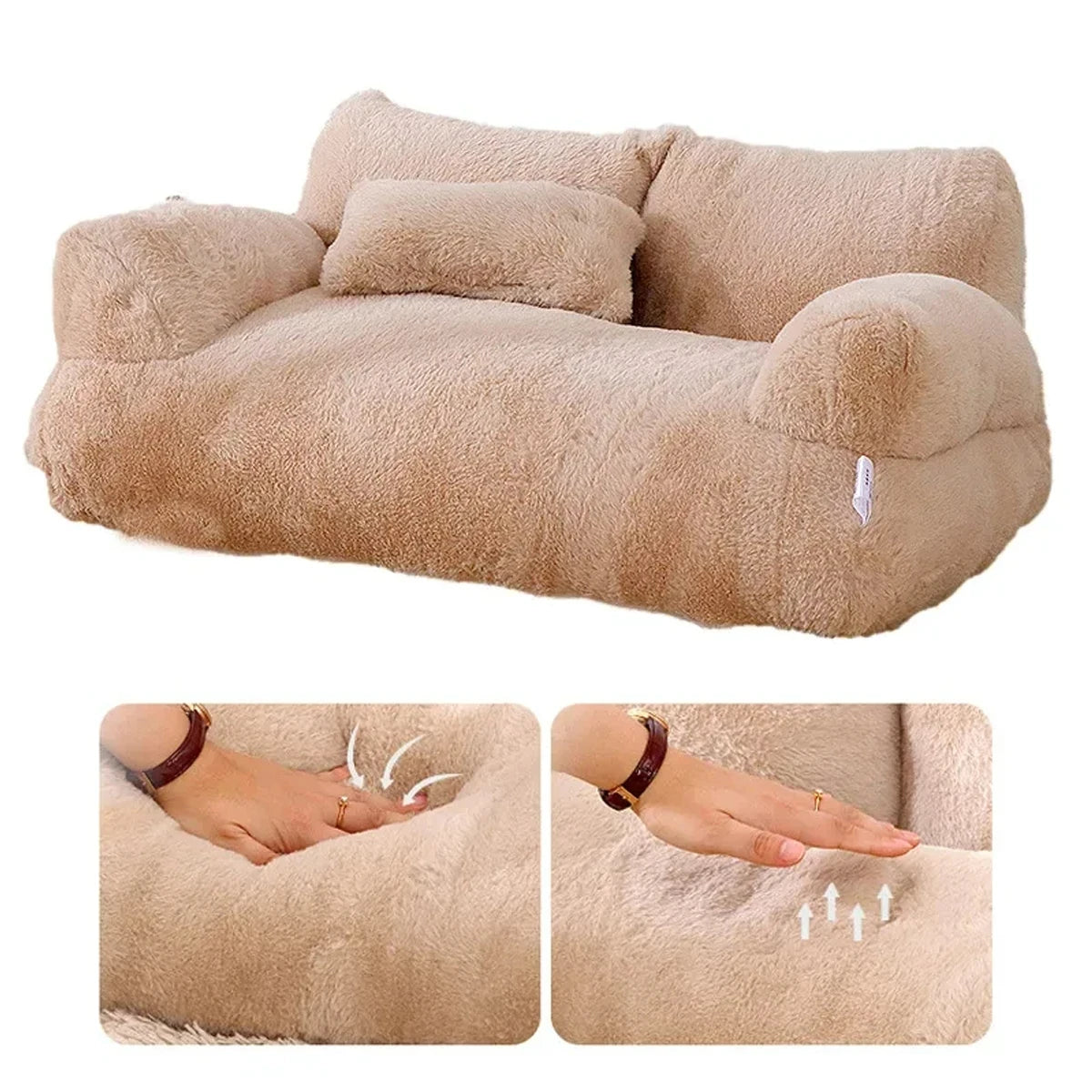 M-2XL Pet Dog Cat Sofa Lounger Bed Waterproof with Backrest