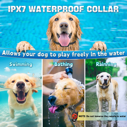 1640ft Pet Dog Waterproof Rechargeable Anti-bark Collar