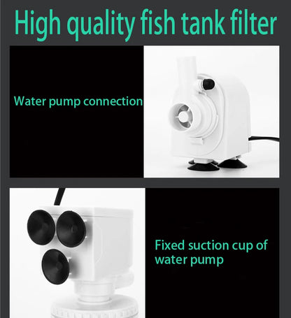 3 in 1 Aquarium Fish Tank 4 Layers Multifunction Filter Pump