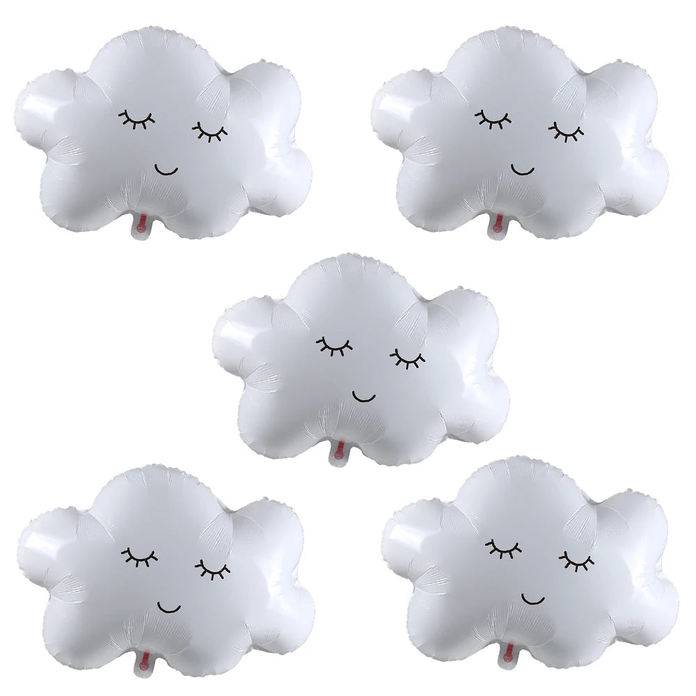 White Smiling Cloud Foil Balloon for Celebrations