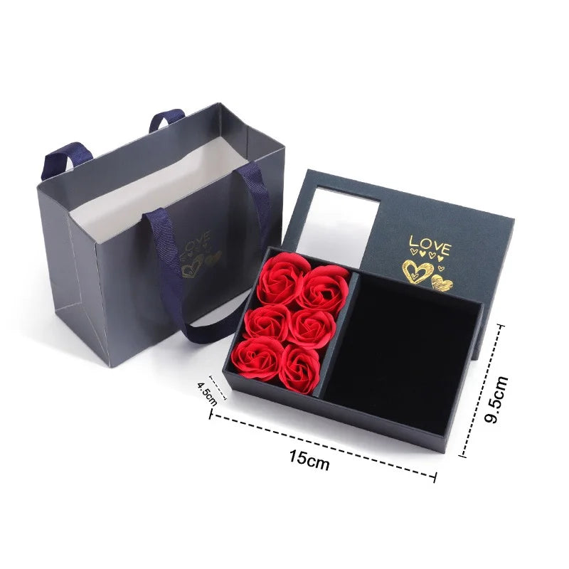 Forever Rose Gift Box with Mama Letter Necklace