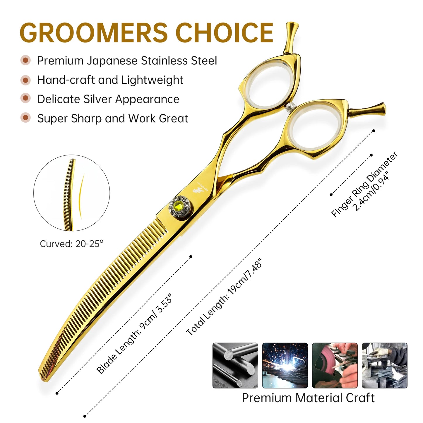 7-8" Stainless Steel Pet Dog Cat Grooming Thinning Scissors