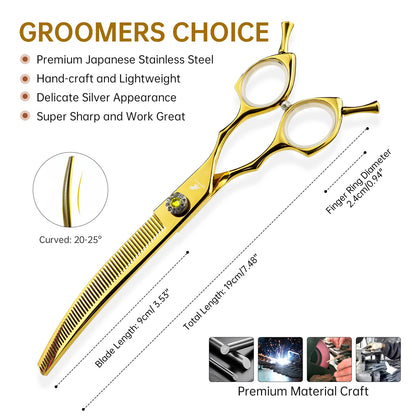 7-8" Stainless Steel Pet Dog Cat Grooming Thinning Scissors