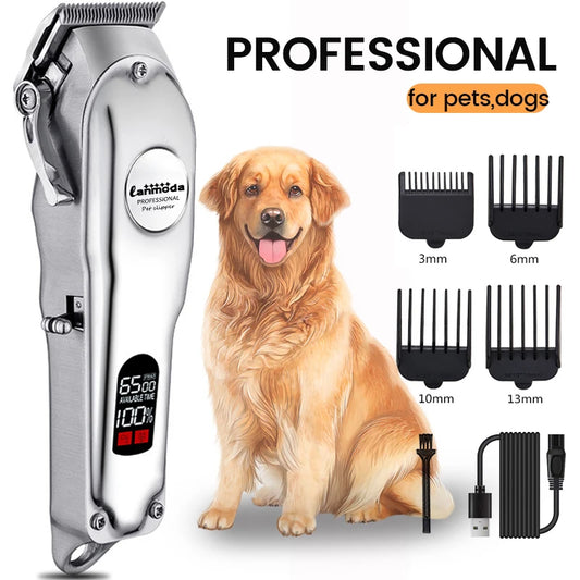 All Metal Rechargeable Pet Cat Dog Grooming Hair Clipper Trimmer