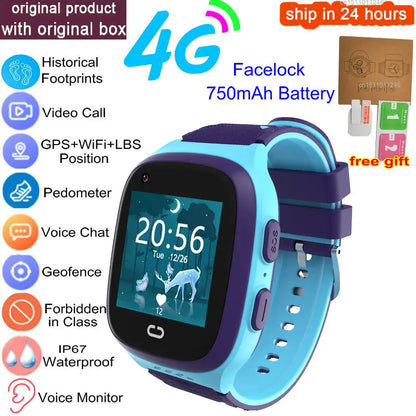4G Kids Smart Watch GPS Video Call IP67 Waterproof Tracker