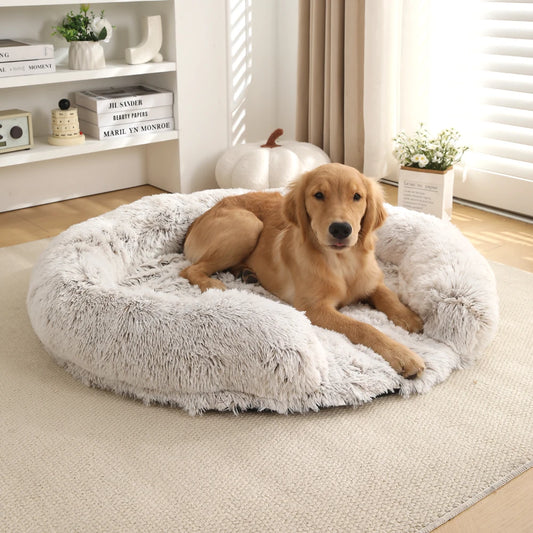 S-2XL Round Plush Pet Dog Bed Thickened Pad Sofa Mat