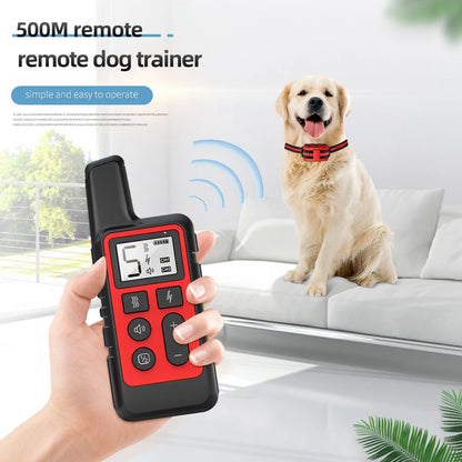 500m Waterproof Pet Dog Anti Bark Training Collar Remote Control Rechargeable