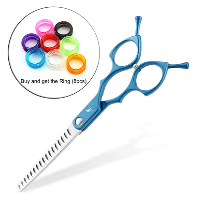 6.5" Pet Dog Cat Fish Bone Thinning Grooming Scissors