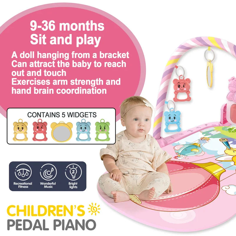 Baby Fitness Stand Music Play Gym for Early Education