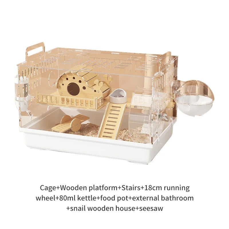 Small Animal Pet Hamster Acrylic Cage House