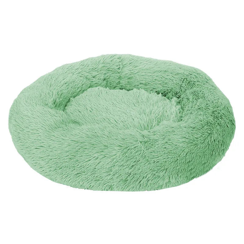 M-4XL Long Plush Round Pet Dog Bed Mat Cushion Mattress