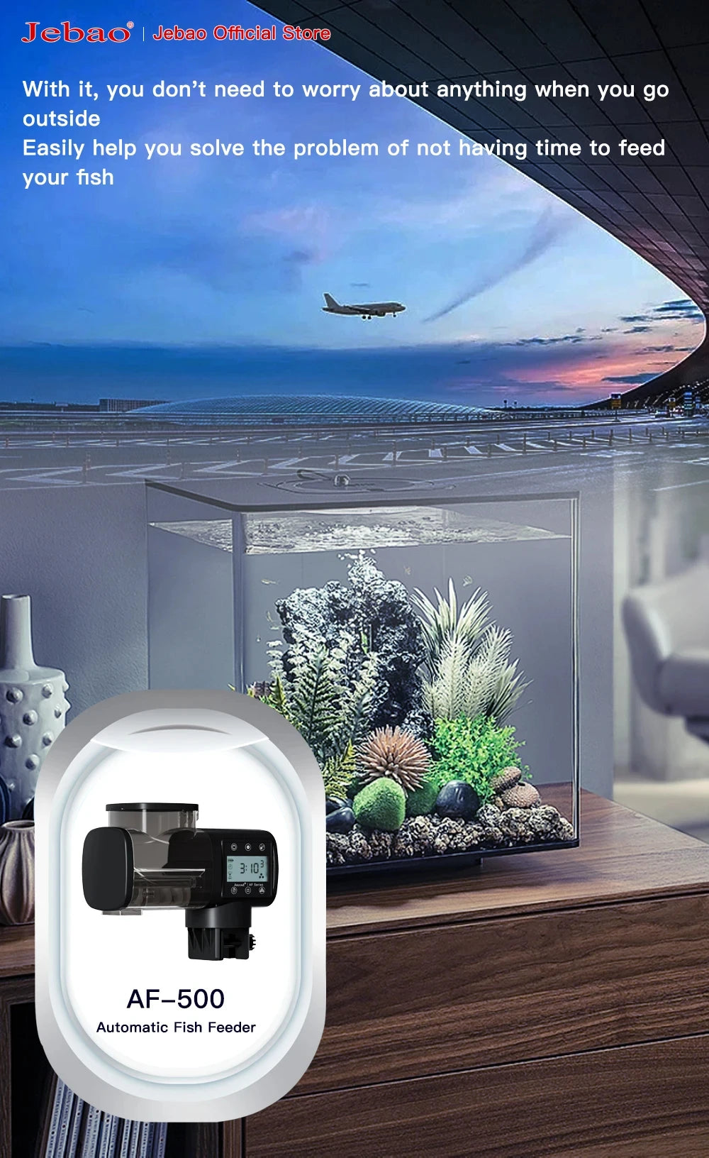 Intelligent Automatic Digital Timing Wifi Wireless Remote Control Aquarium Fish Tank Feeder