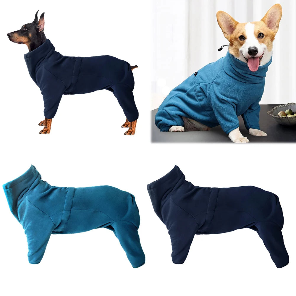 XS-XL Pet Dog Polar Fleece Jumpsuit Jacket Vest Apparel Outfit Clothes