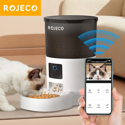 3L Automatic Pet Dog Cat Feeder Food Dispenser With Camera Video Smart Voice Recorder Remote Control