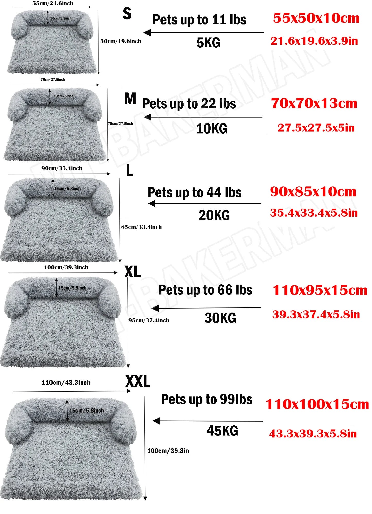 S-2XL Soft Plush Pet Dog Cat Bed Mat Sleeping Sofa