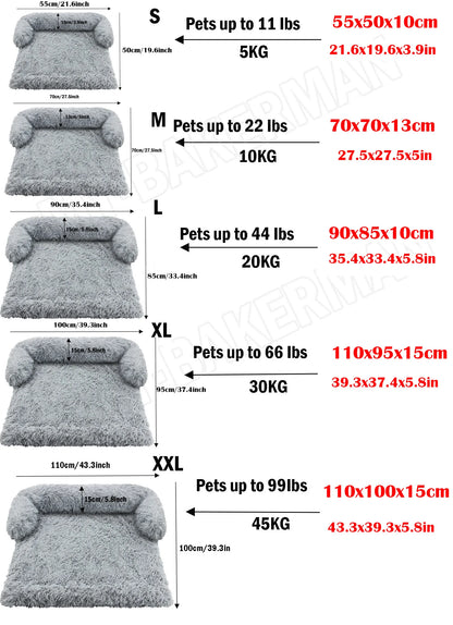 S-2XL Soft Plush Pet Dog Cat Bed Mat Sleeping Sofa