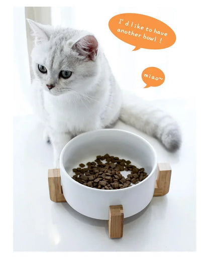 Ceramic Pet Cat Dog Water Food Feeding Bowl