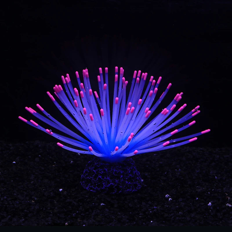 Artificial Fluorescent Silicone Sea Urchin Ball Aquarium Fish Tank Landscape Decoration