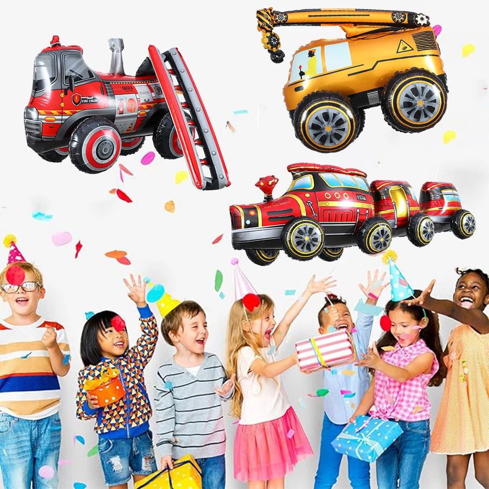 Engineering Excavation Vehicle Foil Balloon for Kids Parties