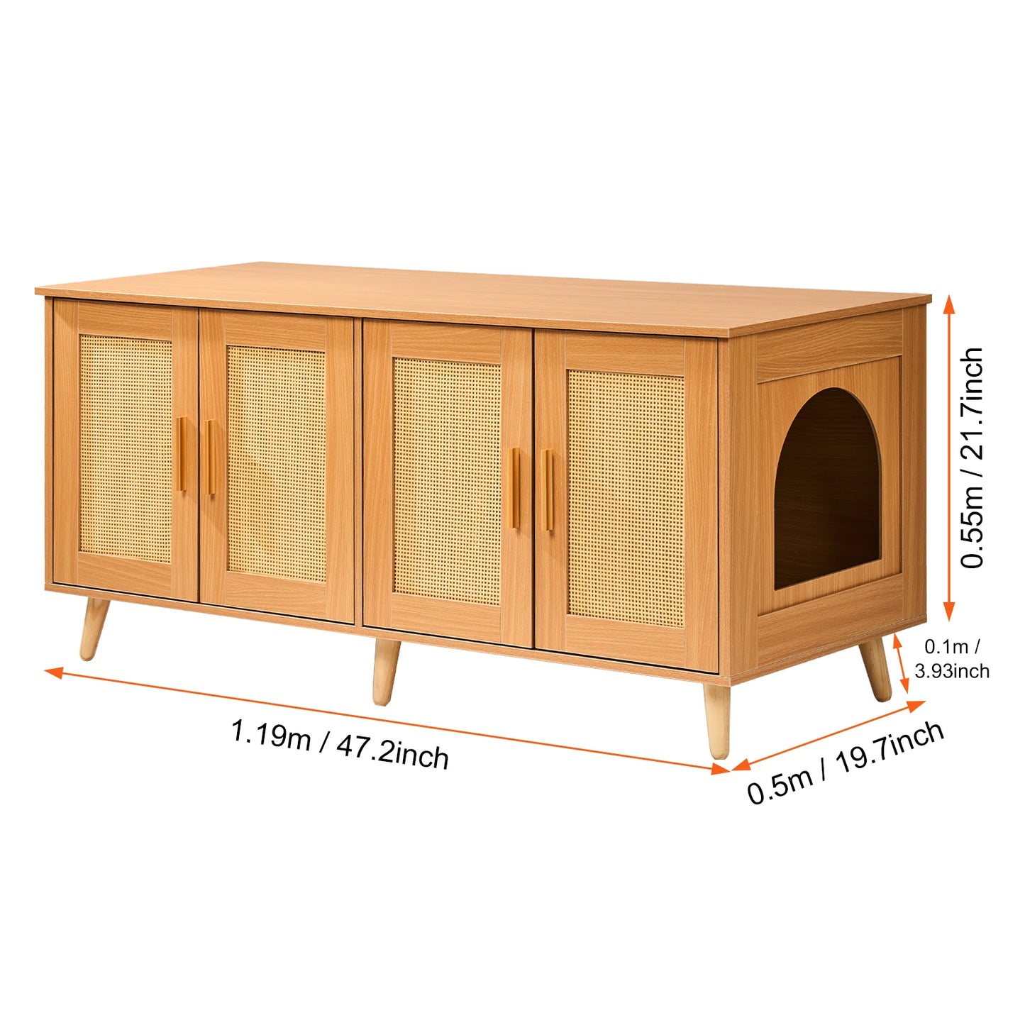 Cat Litter Box Enclosure for 2 Cats