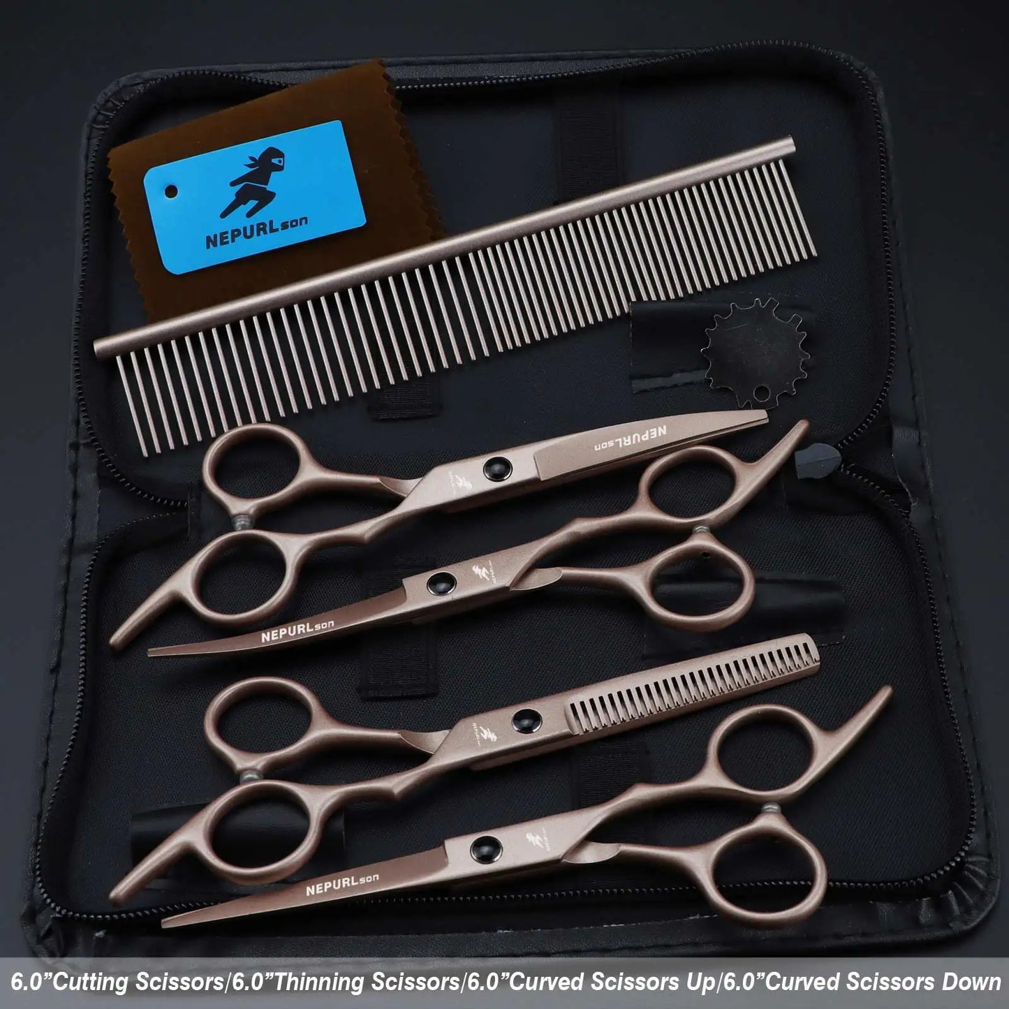 4-5pc Stainless Steel Pet Dog Cat 6" Grooming Scissors Comb Sets