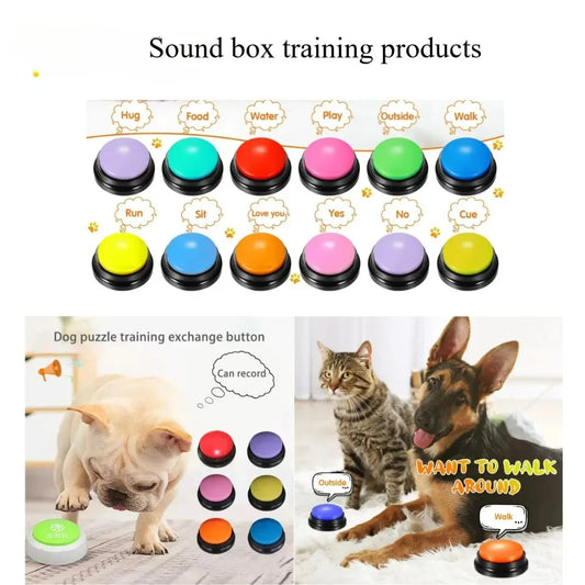 4-8PCS Pet Dog Voice Recording Buttons Training Buzzer