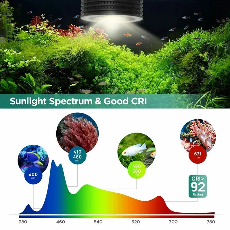 6500K LED Aquarium Fish Tank Light Lamp 4 Channels Remote Control